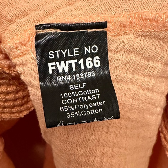 POL Orange Thermal Contrast Hippie Mini Slip Dress Women's S Distressed Boho - Picture 9 of 10